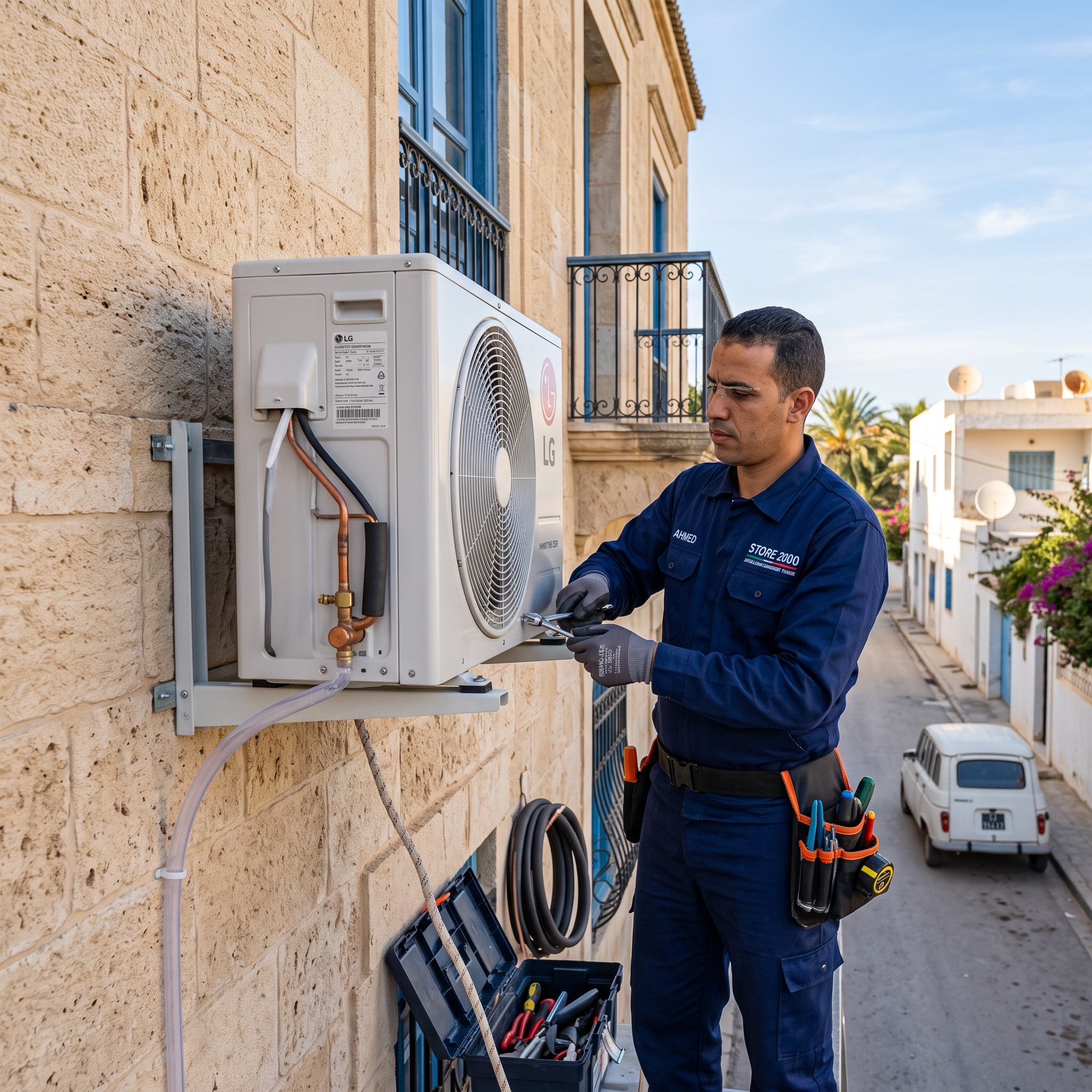 Pose climatiseur et unité extérieure Tunisie – Store 2000