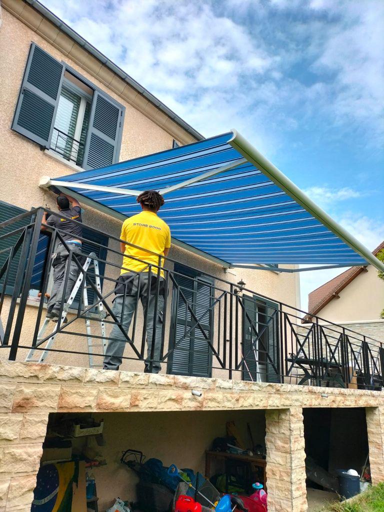 Installation store banne tinda terrasse Nabeul